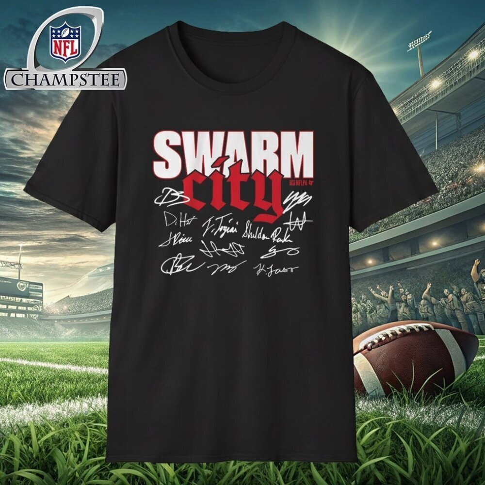 Houston Football Swarm City Signatures Unisex T-shirt .